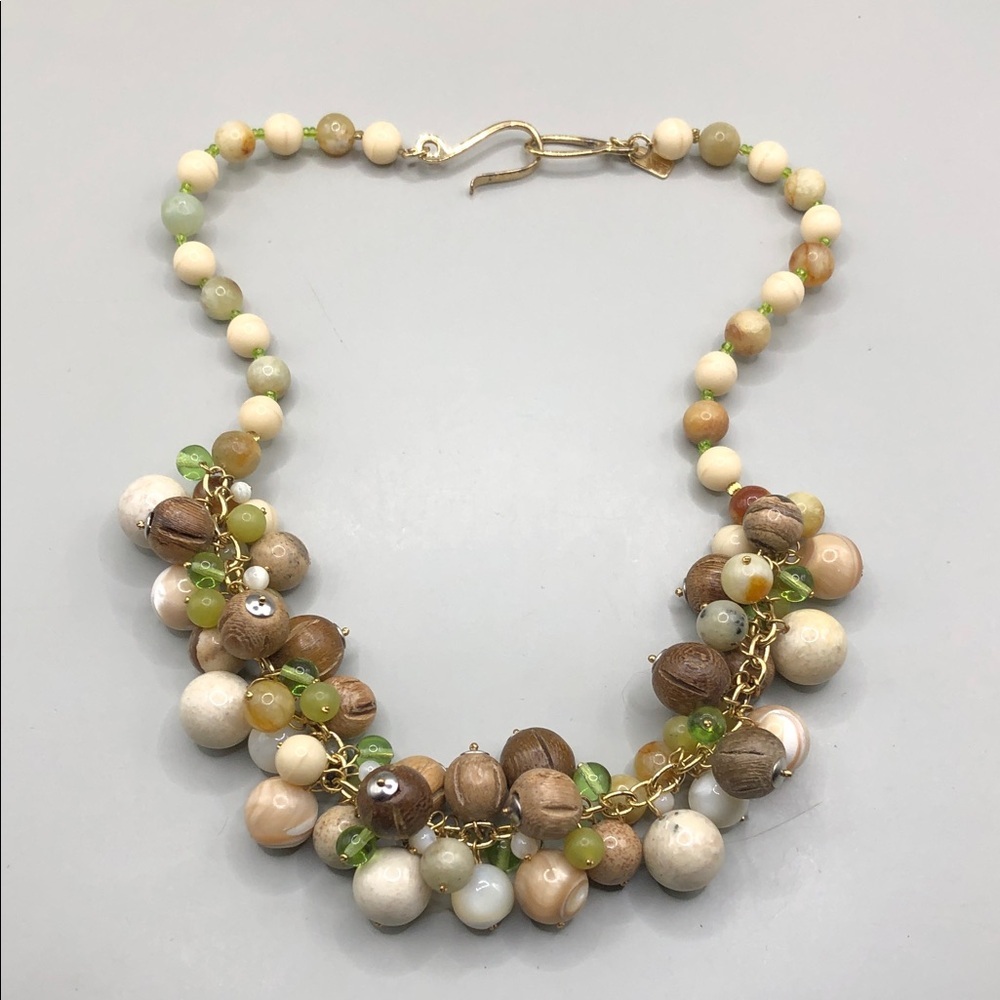 Tanner gold over sterling silver 925 fairy tail cluster bead and chain necklace.
